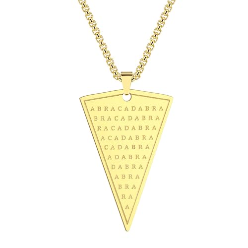 Collier Abraxas pendentif homme solide qui ne noircit pas amulette géométrique