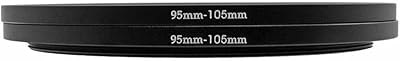 Metal Step Up Ring, 95mm to 105mm 95-105mm Step Rings 2 Pieces Step-Up Lens Adapter Ring for Canon Nikon Sony Camera Lens LingoFoto