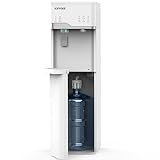 ICEVOKE 4-in-1 Self-Cleaning Water Dispenser with Ice Maker, Bottom Loading Hot and Cold Water Cooler for 5 Gallon Bottle - Includes Child Safety Lock & Nightlight - Water Machine for Home, Office