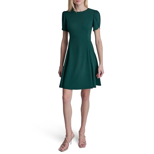 Image of DKNY Women's Tulip Sleeve Fit & Flare Mini Dress