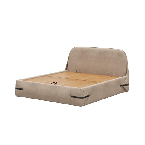 Image of Wakefit Hibernis Queen Size Hydraulic Storage Upholstered Bed
