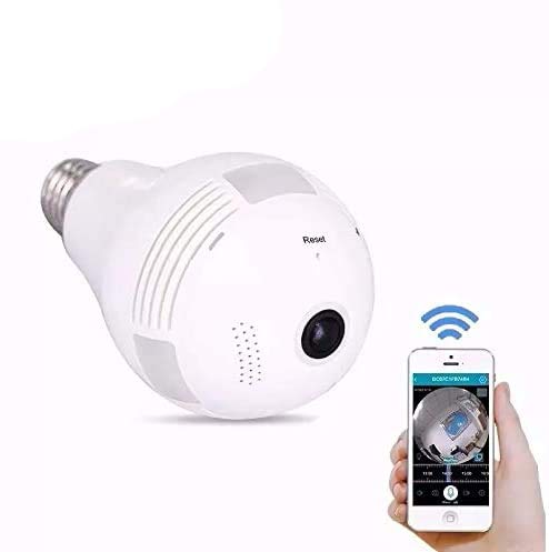 Câmera IP Wifi Lâmpada e27 Áudio HD 360 Dia Noite Hardfast HF01, Segurança Espião
