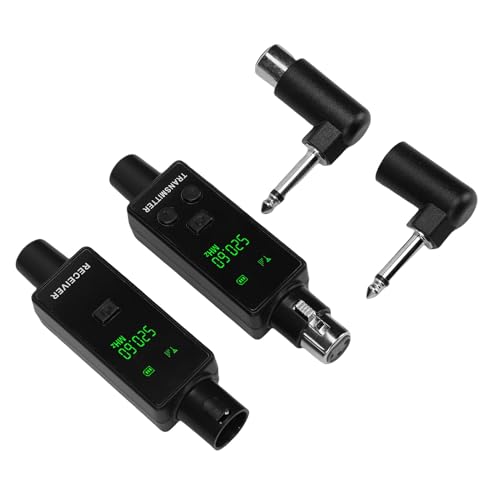 Zunate 2.4GHz Plug On XLR Wireless Transmitter Receiver, 24bit 48kHz Rechargeable Mic Adapter for Dynamic Condenser Microphones, Mixers, PA Systems, Cameras (1 for 1)