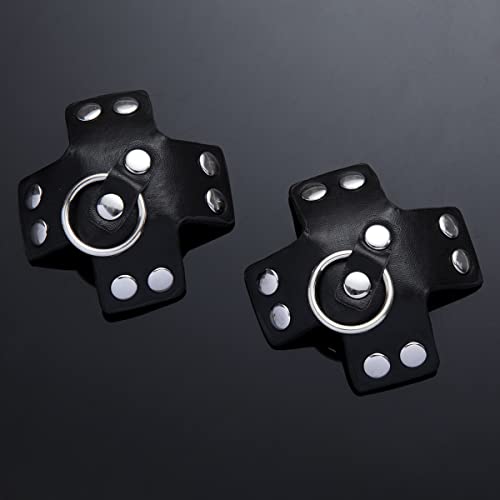 Unisex SM tepelklemmen clip stimulator borststicker met studs ring leer seksspeelgoed bondage borstklemmen fetish bedboeien flirt borstmassageapparatuur borststimulatoren - Afbeelding 7