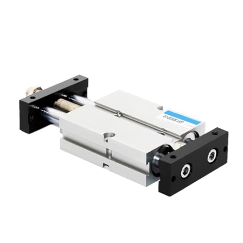 Cilindro neumático de doble varilla con carrera ajustable de aluminio 4