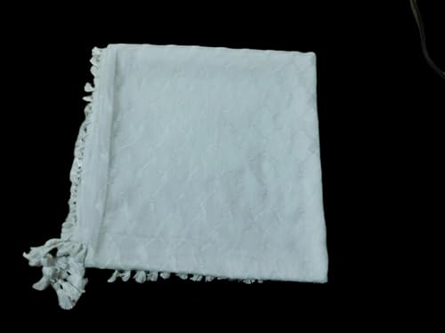 Palestine Keffiyeh Shemagh Unisex Scarf 48x48 Cotton Arafat Hatta Arab Style Scarf With Long Tassle