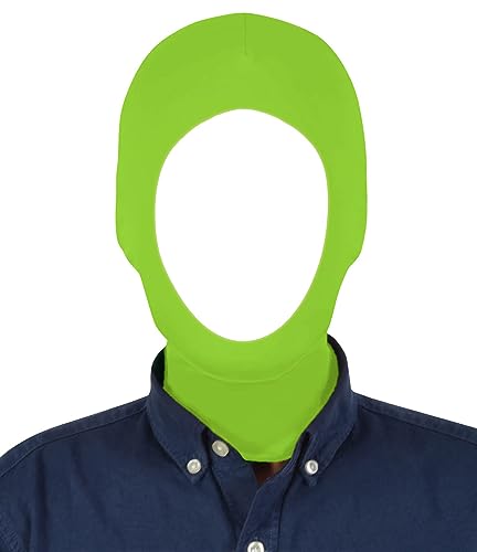 Gaoin Unisex Face open Zentai Hood Mask for Costume Parties (Light Green)