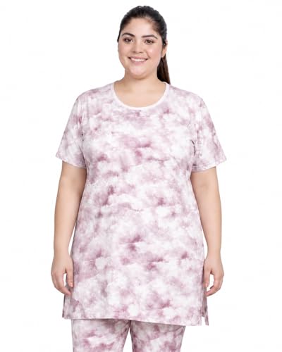 Image of In Love Women's All-Over Printed Cotton Plus Size Longline T-Shirt with Pockets