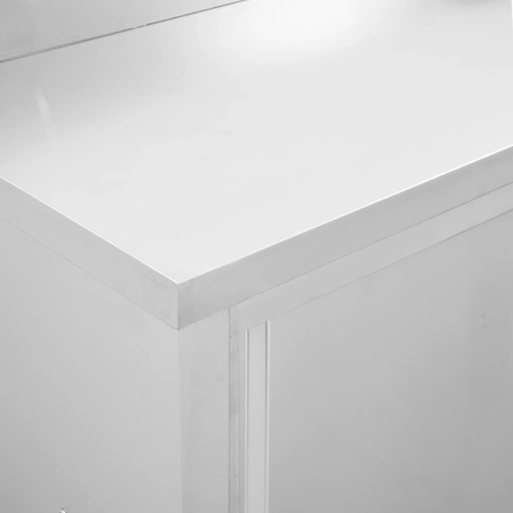 Générique Tables avec Portes coulissantes 2 pcs 200x50x(95-97) cm INOX,Entreprise & Industrie,Restauration,3055902