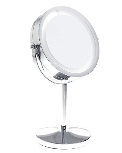 TUKA Rasatura Make-Up Specchio con Luci, include illuminazione a LED per rendere più. Ideale per l’applicazione di cosmetici e la rifinitura con le pinzette.