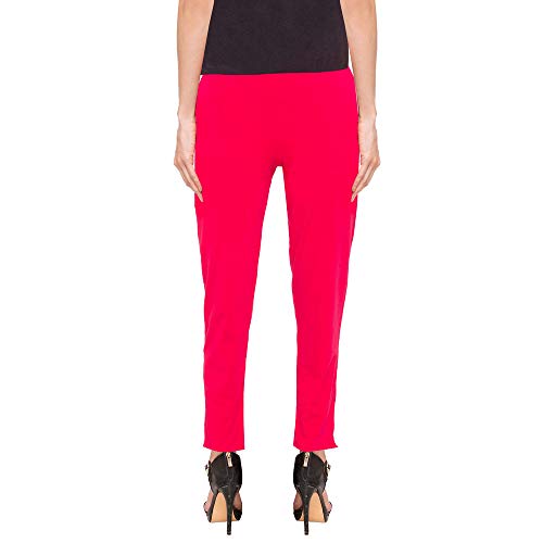 Image of GO COLORS Cotton Stretch Kurti Pants Full Length for Women | Breathable, Mid Rise, Tall