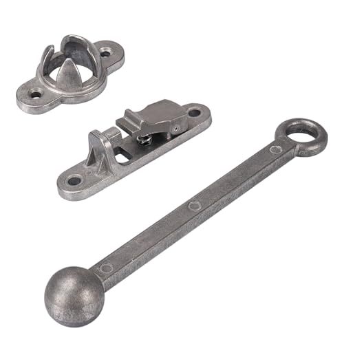 Bixegg 6 Inch Aluminum RV Door Catch Heavy Duty Trailer Door Holder with Ball Socket Rustproof Door Stop for Camper Cargo Trailer Utility Trailer & Home Use