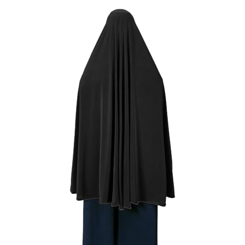 SIQITECHNO Women Muslim Ramadan Long Hijab Scarf Instant Big Hijab Half-body Cover Prayer Khimar Headscarf for Women2