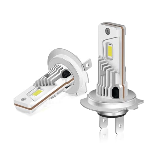 LUDUN H7 Lampe Auto 12V 55W, H7 Halogen-Scheinwerferlampe 6000K Weiß, mit StVZO Zulassung für Abblendlicht und Fernlicht, 2 Stück