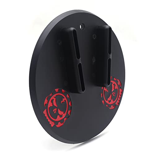 Hongk- Motorcycle Black Round Kickstand Sidestand Jiffy Stand Coaster Pad Compatible With H-D Touring Cruiser Sport Dirt [P/N:mt253-001-Bk] #TOP6