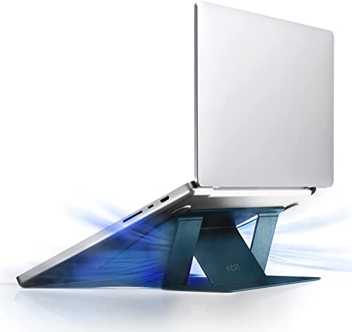 MOFT 【新アップグレード版】放熱穴付き ノートパソコンスタンド PCスタンド 二段階調整可能 超軽量 超極薄 折り畳式 人間工学設計 磁石設計 腰痛/猫背防止 Macbook Pro/Air/タブレット/その他ノートPC 最大15.6インチまで対応 (グラフェン特製版, G-ワンダーラストブルー)