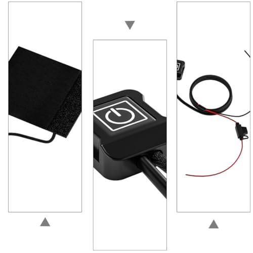 Almohadilla térmica impermeable moto 12v con interruptor calefactable invierno 6
