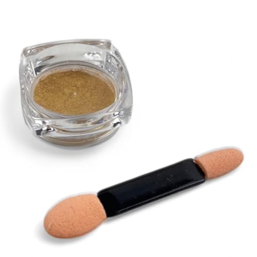 kit 2 Pó cromado metalizado unhas efeito metálico Dourado