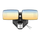 Onforu 32W 2 Head Motion Sensor Outdoor Lights, 3200LM 3CCT 3000K/4000K/6500K LED Security Light...