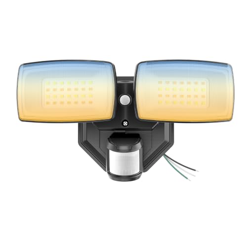 Onforu 32W 2-Head Motion Sensor Outdoor Lights (Black)