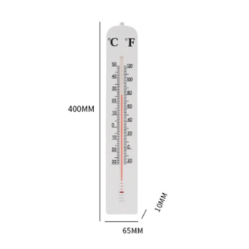 Thermometer Office Interior Glass Scaled Fahrenheit Wall Mounted