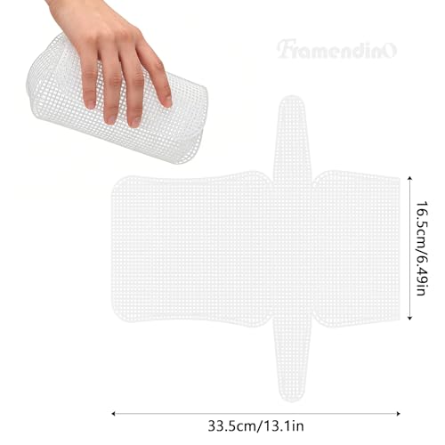 Image of Framendino, 6 Pack Plastic Mesh Canvas Sheets Clear Blank Embroidery Tools for Crochet Bag Making
