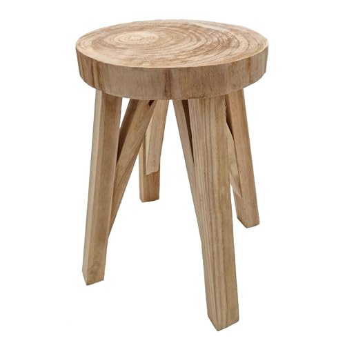 Spetebo Massivholz Sitzhocker Belastbarkeit 120 kg - 40 x 28 cm...