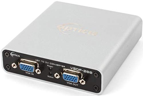 Opticis VGDF-200 VGA to One Fiber DVI Video Format Converter, Transmits Ssignal Up to 500m Over SC Multi-Mode Fiber, Supports All VESA Resolution Up to WUXGA (1920x1200) at 60Hz