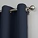 No. 918 Montego Casual Textured Grommet Curtain Panel, 48" x 84", Navy Blue