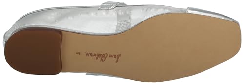 Sam Edelman Women's Miranda Mary Jane Flat, Soft Silver, 64