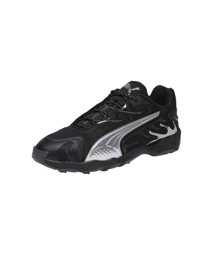 Image of PUMA , Unisex-Adult, Inhale Smile, Black-Silver, Sneaker, 8UK, (40258903)