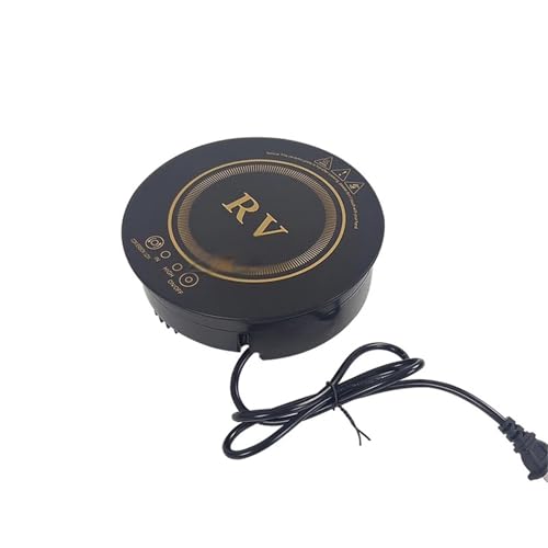 TIEOAXFT Plaque de Cuisson à Induction intégrée for Camping-Car, Ronde et carrée, avec Bordures, Commande Tactile, for Voiture, Maison, Yacht, Cuisine