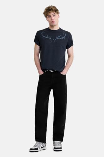 Image of SNITCH Men Jeans Streetwear | Balloon Fit Mid Rise & Acid Wash Design | 100% Cotton Breathable Fabric & Wide Leg Style for Urban Explorer & Casual Everyday Outings