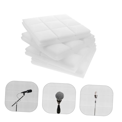 4 piezas paneles absorbentes de sonido en esponja para aislamiento acústico de pared KTV estudio de grabación miniatura 6