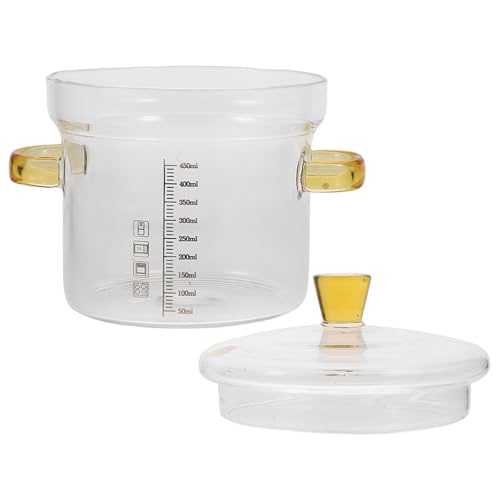 LAPYAPPE 耐熱ガラス製蒸し器用スープボウル 蓋付き 保温効果 家 レストラン向け スムーズエッジ設計 蒸し卵 スープ デザート対応