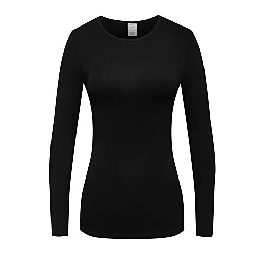 OThread & Co. Women's Long Sleeve T-Shirt Comfy Underscrub Tee Basic Stretch Layer