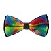 WUXEKZO Men's Boys Pre-Tied Bow Tie for Party, Festivals, Graduation, Fashion Colorful Watercolor Cloud Creative Cravat Necktie