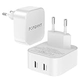 2 pack usb c 35w rapido caricabatterie,caricatore usb c rapido a doppia porta,caricatore usb c alimentatore,caricabatterie per iphone 15/14/13 12,pixel 7/6a, ipad/air/,xiaomi mi 9/note9,galaxy s22/s21