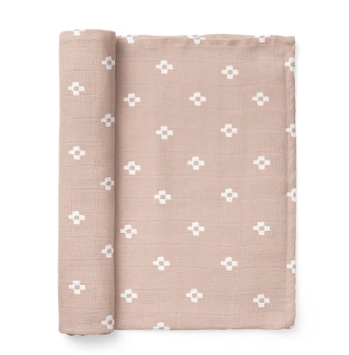 Image of Mini Wander Swaddles for Newborns Muslin Swaddle Blankets - Breathable Soft Receiving Blanket Baby Essentials | 47 x 47 Cotton - Boho Squares (Pink)
