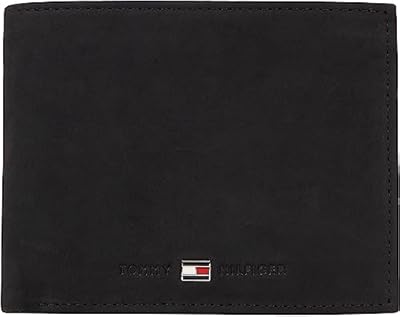 Tommy Hilfiger Cartera Hombre Johnson con Monedero  Negro  Black   Talla Única