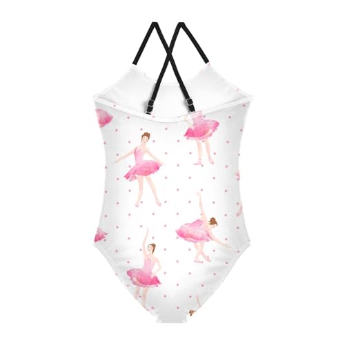 susiyo Girls One Piece Swimsuits Ballerina Bathing Suit Quick Dry Beach Swimwear for Toddler Girl 3-10 Years2