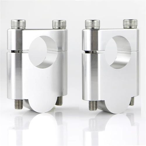 Motorrad Lenker Erhöhung Motorrad-Lenkererhöhung Für R1200R F800ST F700GS F650G F650CS G650GS R1100GS R1150GS R850GS Lenkererhöhungs-Klemmenadapter Lenkererhöhung(Silber,40mm)