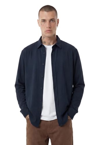 Image of SNITCH Men Casual Shirt | Slim Fit Long Sleeve Spread Collar Vertical Crinkle Textured Pattern | Breathable Polyester Blend & Stretchable Fabric for Casual Outing & Everyday Use