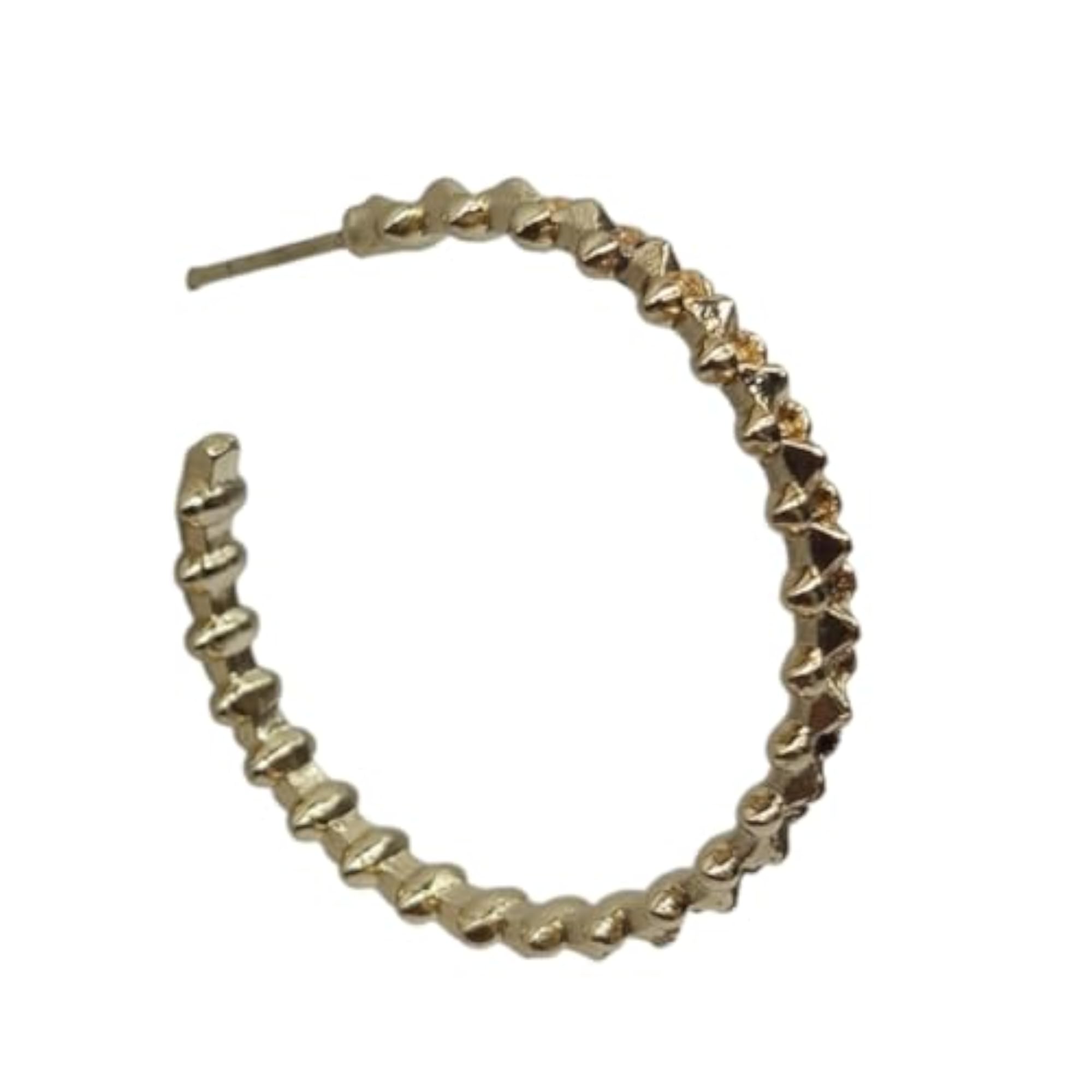 Studded Hoop Earrings, Stylish Lightweight Jewelry