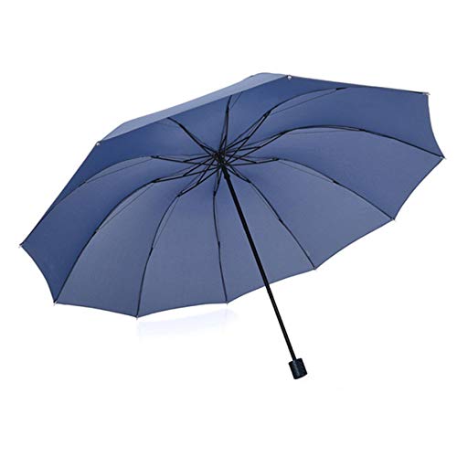 Preisvergleich Produktbild WJSW Kompakter Reiseschirm, Verstärkter, winddichter Rahmen, Automatisches Öffnen und Schließen, Stabiler, tragbarer, schnell trocknender Regenschirm, Rutschfester Griff, Blau