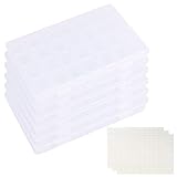 Tosnail 6 Pack 28 Grids Plastic Craft Organizer Case Diamond Storage Box with 588 Pieces Stickers - Great for Sewing, Crafting, Beading, Nail Art Rhinestones, Jewelry, Diamond Embroidery - Clear