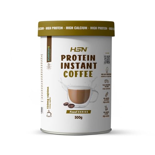 HSN Café Proteico | Moca 500g | Café Instantáneo + Proteína Whey + Cacao Desgrasado Sin Azúcares Añadidos | 150mg Cafeína | No Incluye Dosificador | Vegetariano Sin Gluten