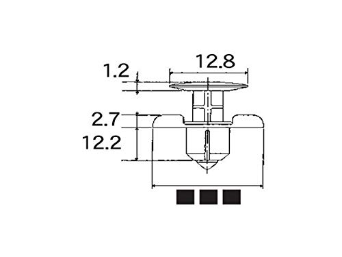 ボストン (VOSTON) 自動車用部品 プッシュリベット 黒色 1袋10個入り BC5183