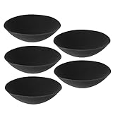 PartyKindom 5 Paare Brustpolster Plus -größe Bra Pads Insert Sport Einsätze F BH-Cup-Einsatz BH-Pads Aber Runden Herausnehmbarer BH-polstereinsatz Runde Polster Push up Pad Schwarz Polyester