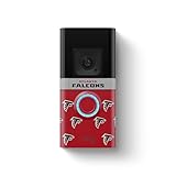 Ring Battery Doorbell Plus with All-New Official Limited-Edition NFL Faceplate | Atlanta Falcons